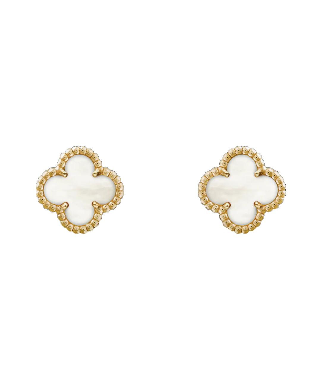 VAN CLEEF & ARPELS Белые серьги из желтого золота, фото 4