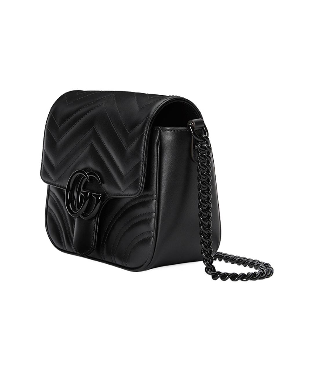 GUCCI Черная кожаная сумка через плечо, фото 4