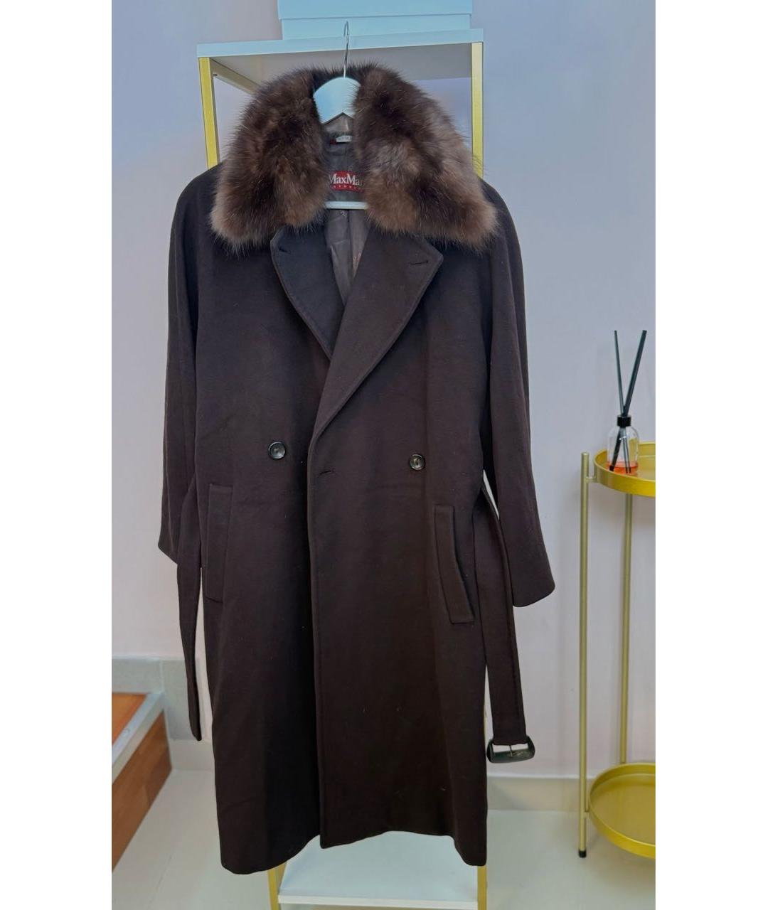 MAX MARA Коричневое шерстяное пальто, фото 3