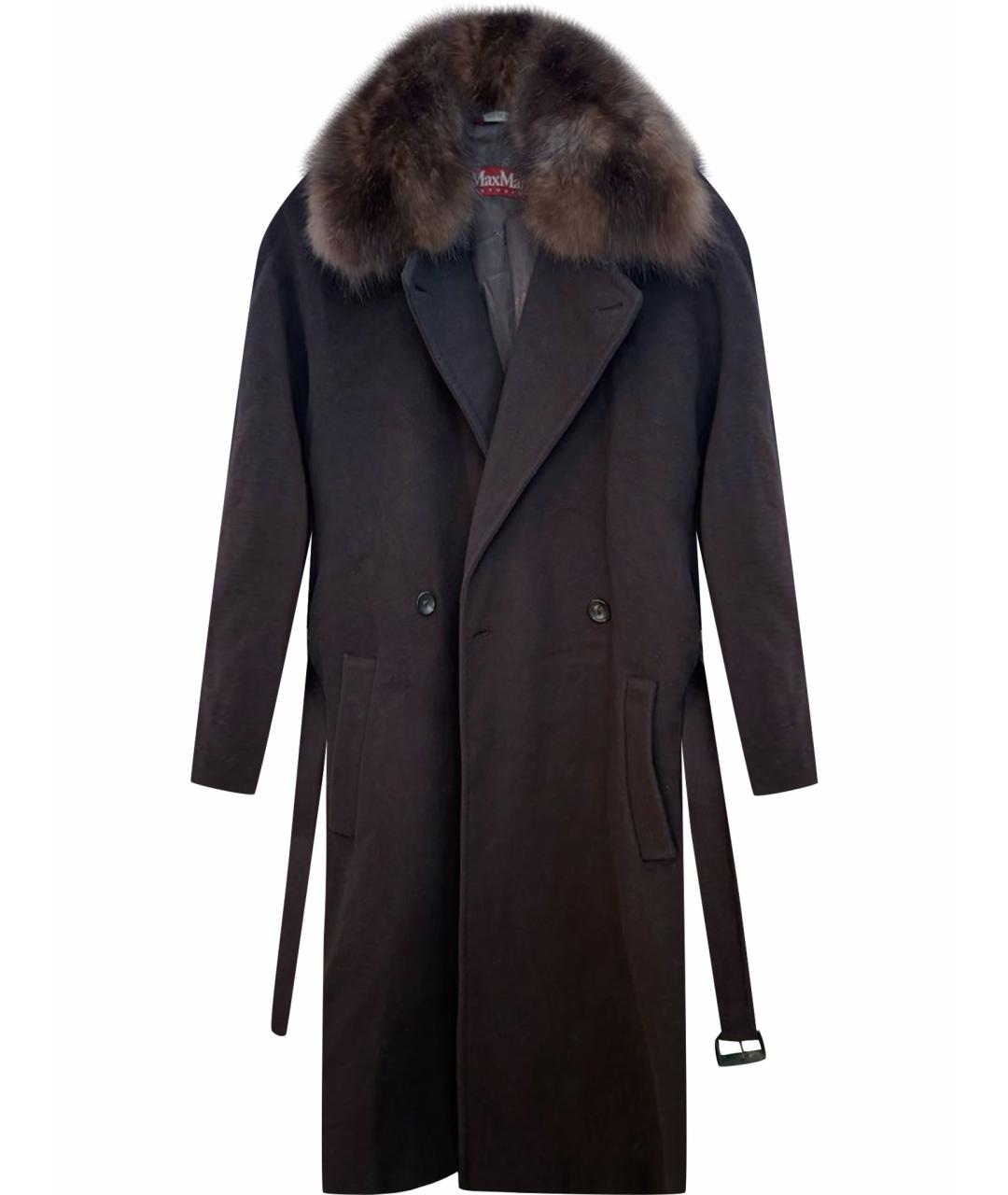 MAX MARA Коричневое шерстяное пальто, фото 1
