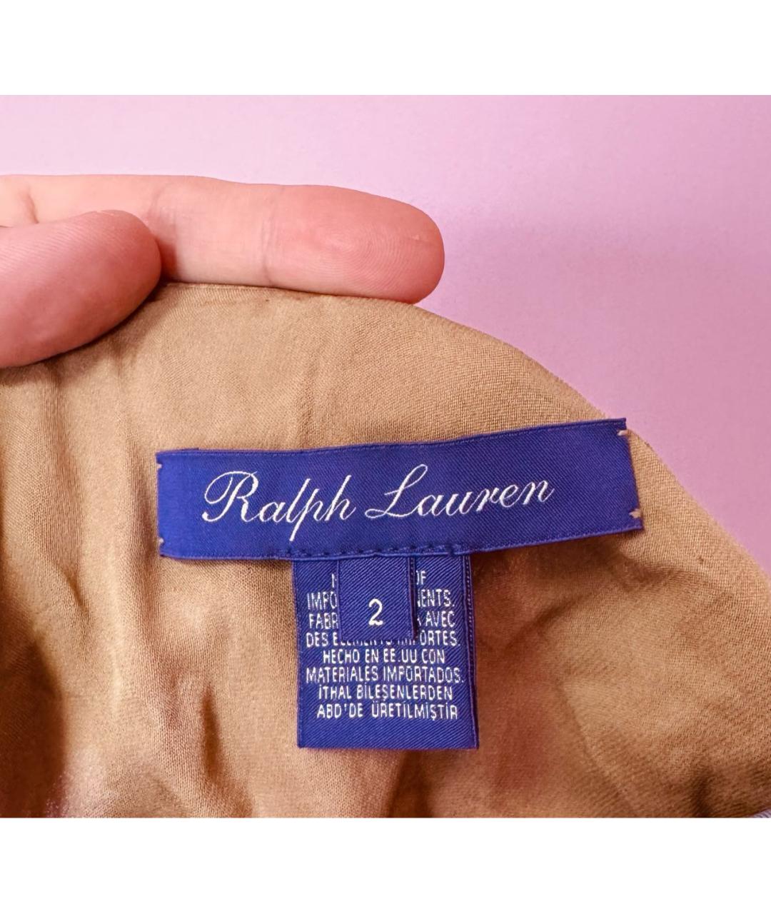 RALPH LAUREN PURPLE LABEL Коричневое вечернее платье, фото 6