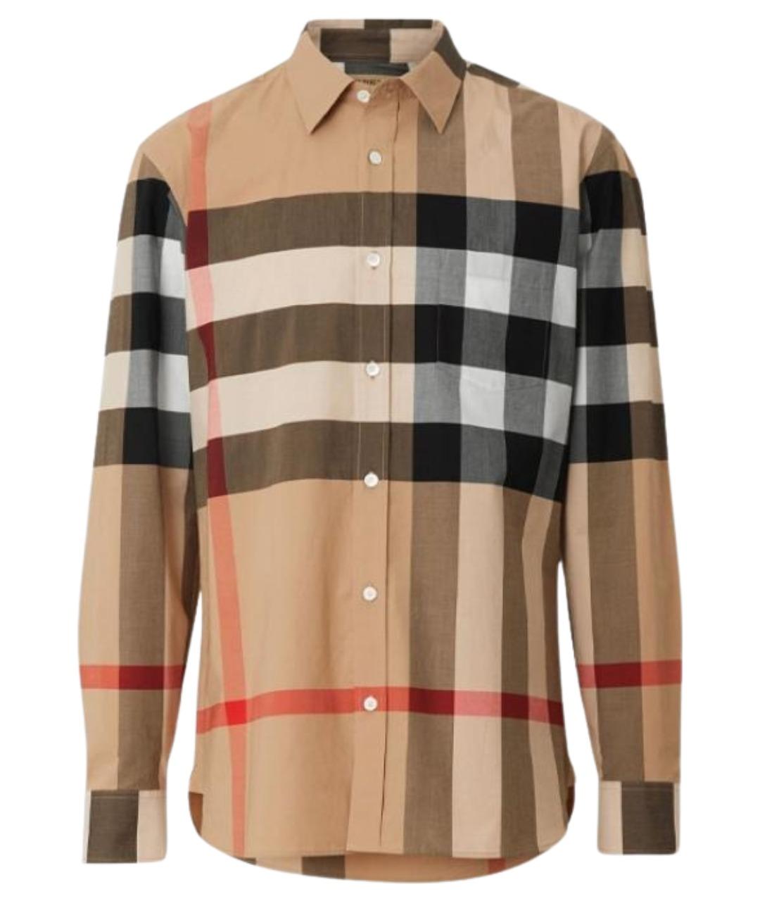 BURBERRY Бежевая хлопковая кэжуал рубашка, фото 1