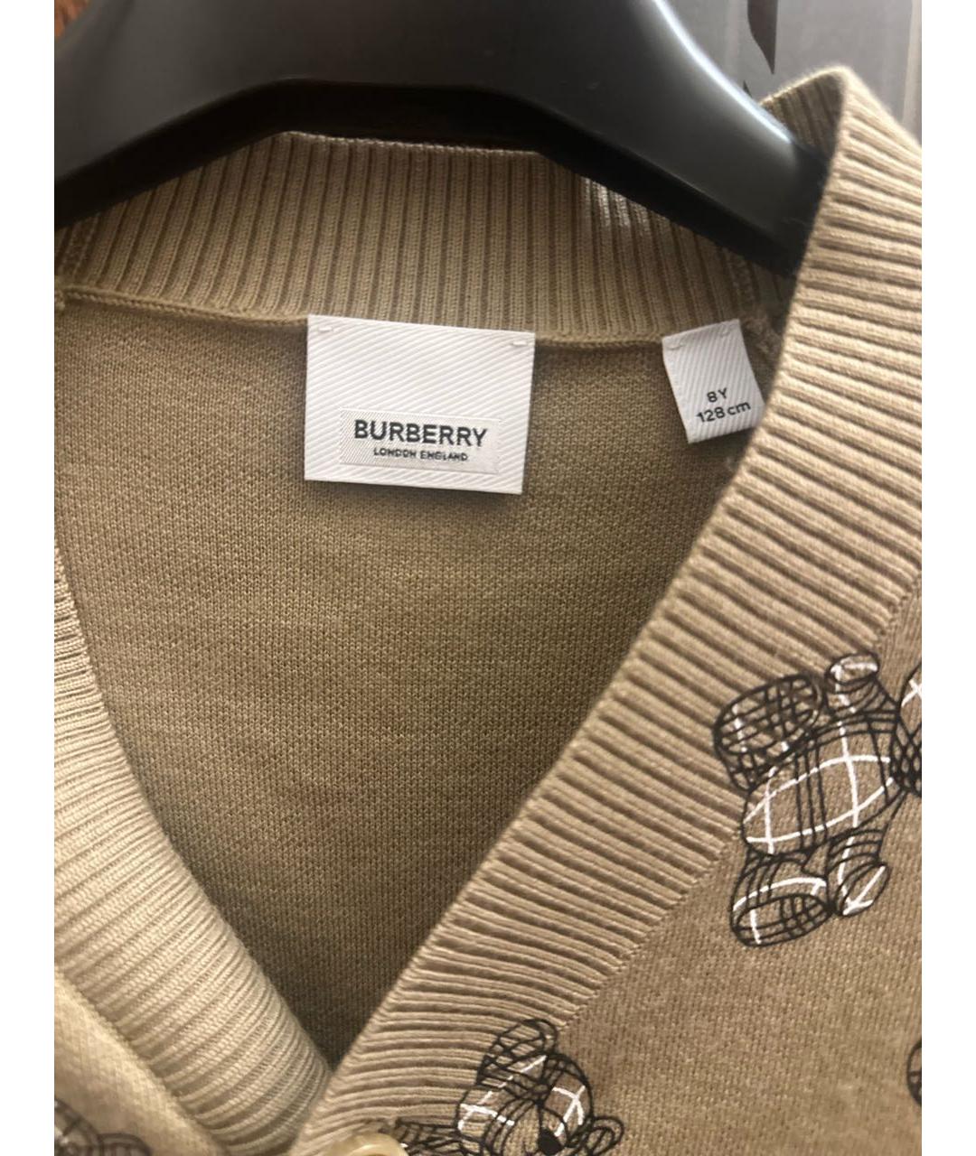 BURBERRY Бежевый хлопковый жакет / жилет, фото 3