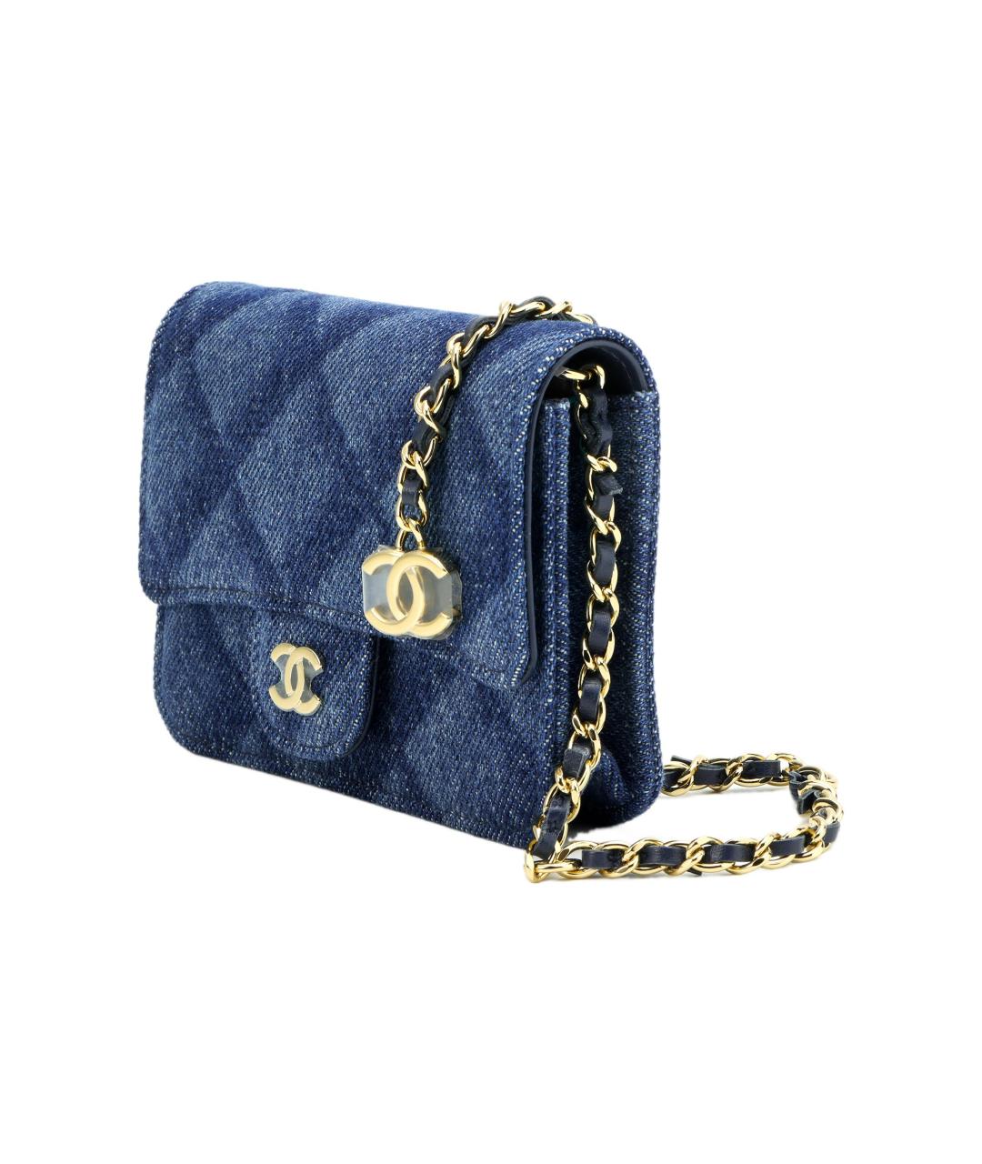 CHANEL Синяя деним поясная сумка, фото 2
