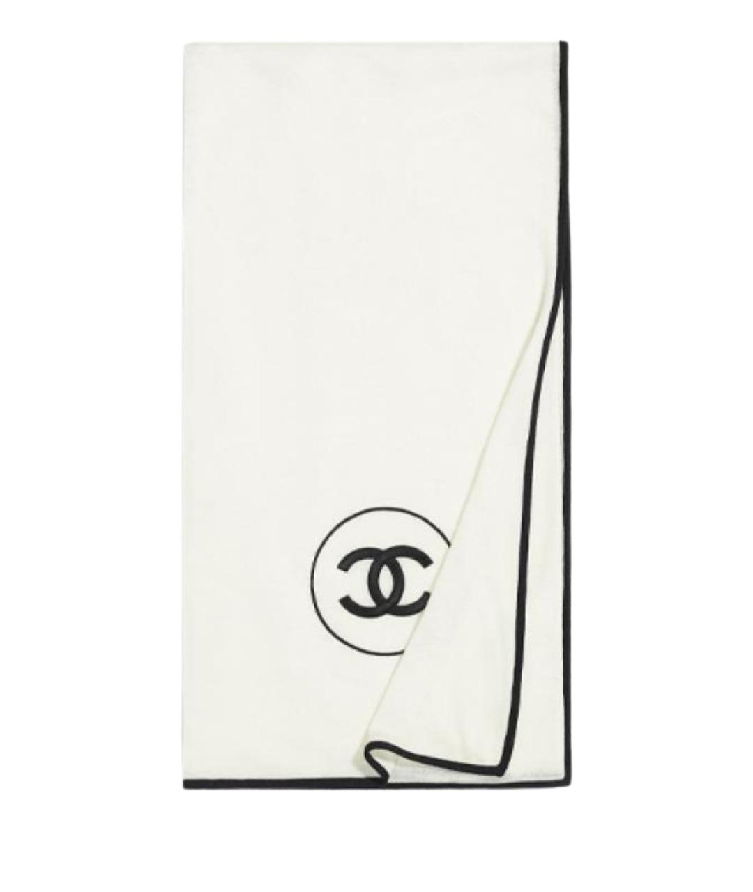 CHANEL Белый шарф, фото 1