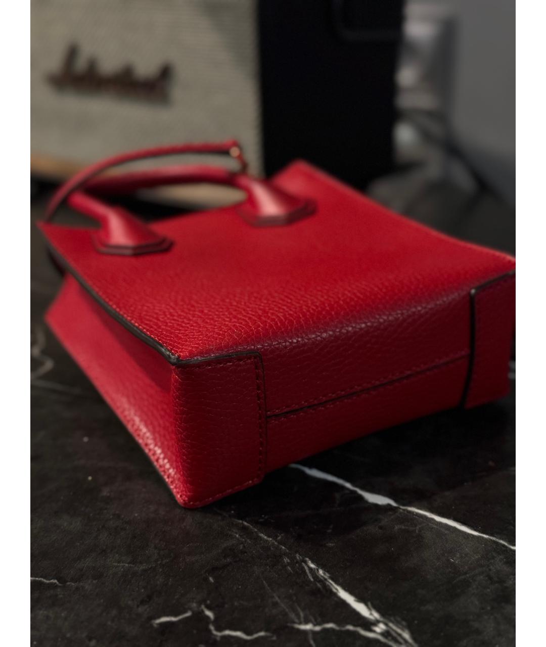 MICHAEL KORS Красная кожаная сумка через плечо, фото 3
