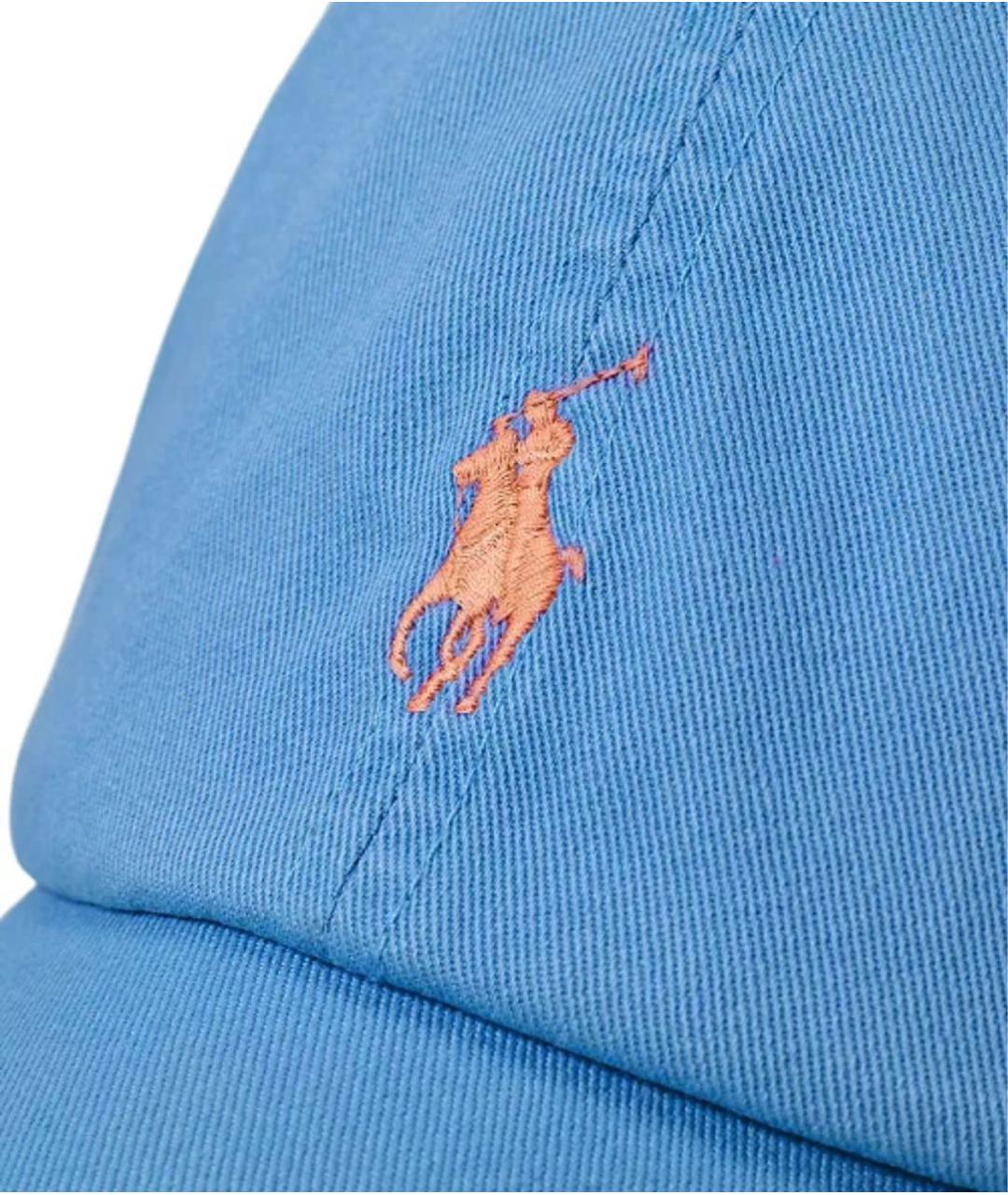 POLO RALPH LAUREN Голубая хлопковая кепка/бейсболка, фото 3