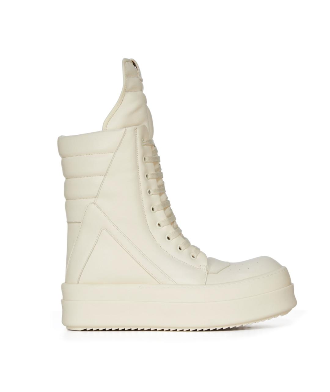 RICK OWENS Белые высокие кроссовки / кеды, фото 8