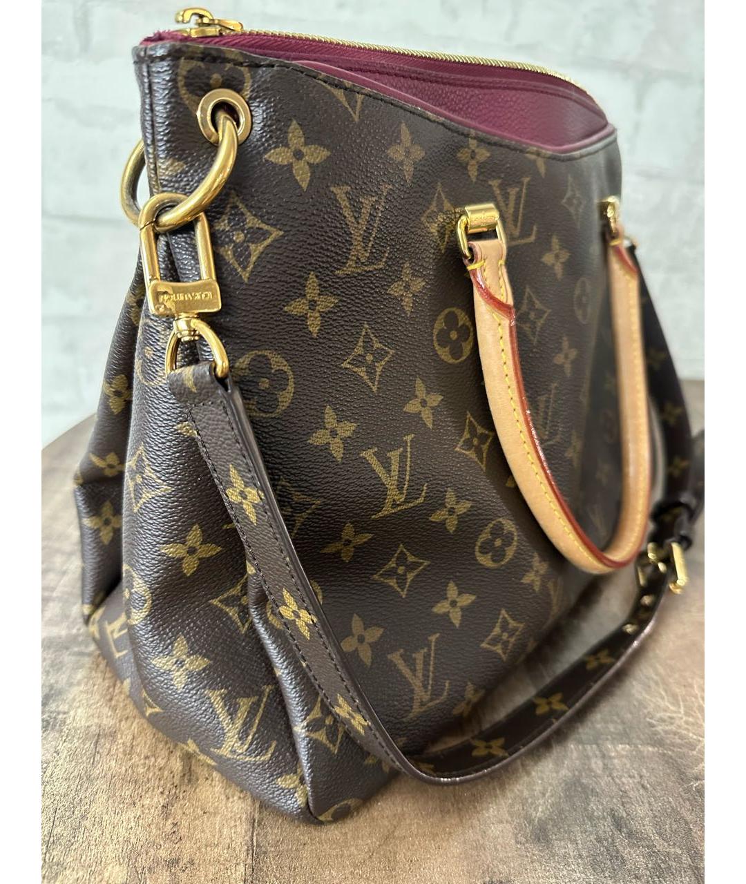 LOUIS VUITTON Коричневая сумка с короткими ручками, фото 2