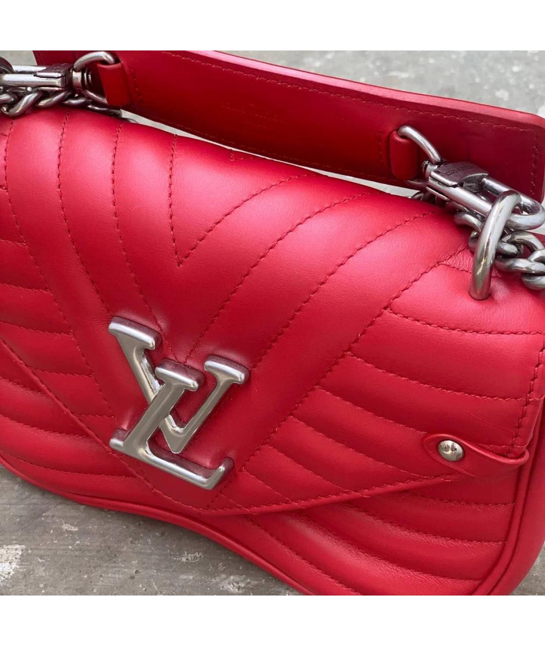 LOUIS VUITTON Красная кожаная сумка через плечо, фото 7