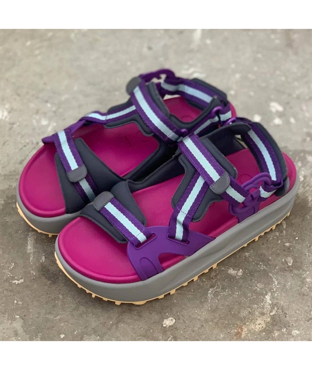 GUCCI Фиолетовые резиновые босоножки, фото 2