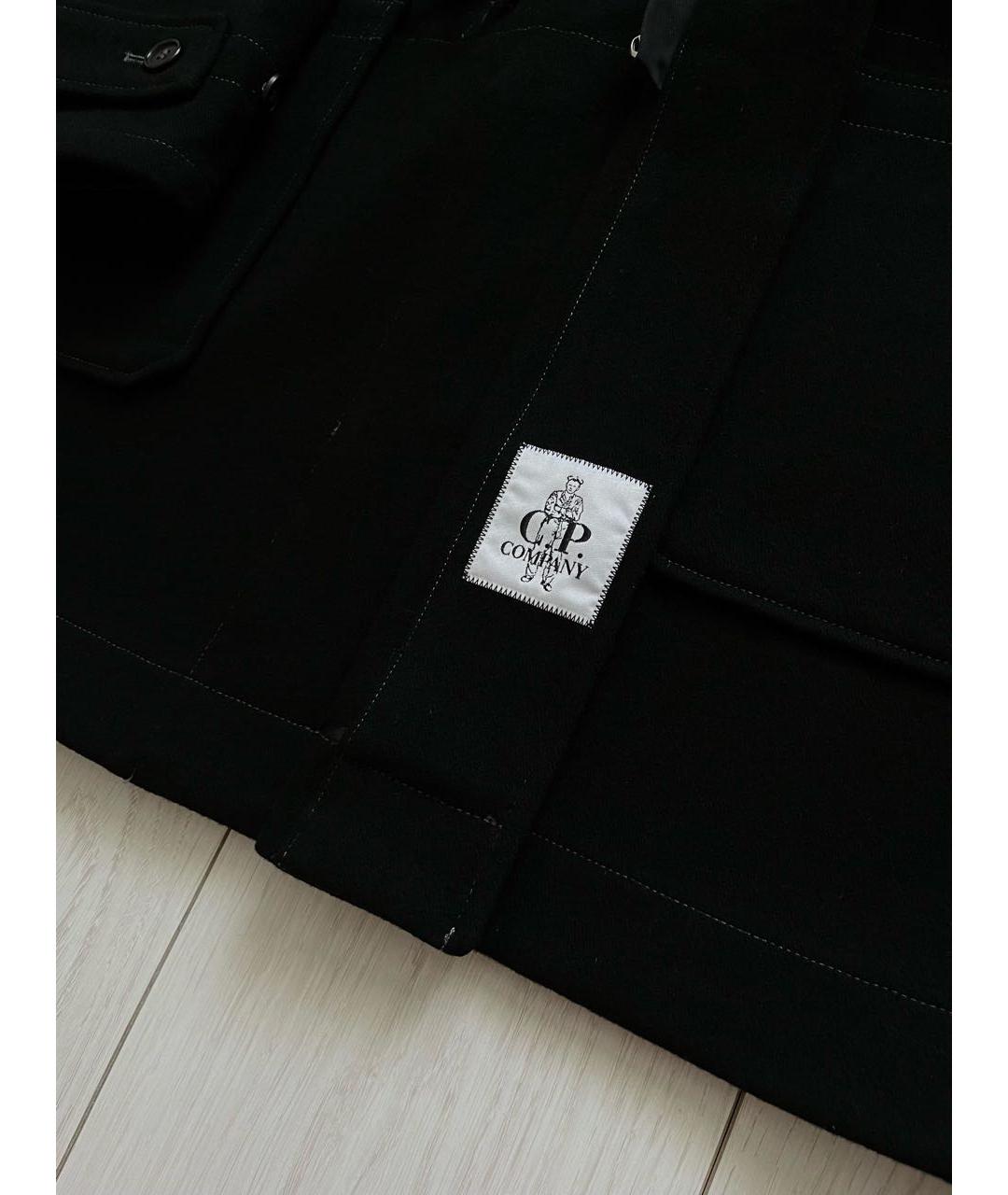 CP COMPANY Черное шерстяное пальто, фото 3