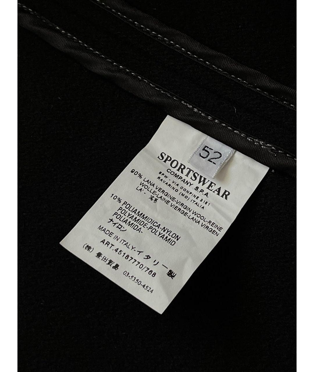 CP COMPANY Черное шерстяное пальто, фото 4