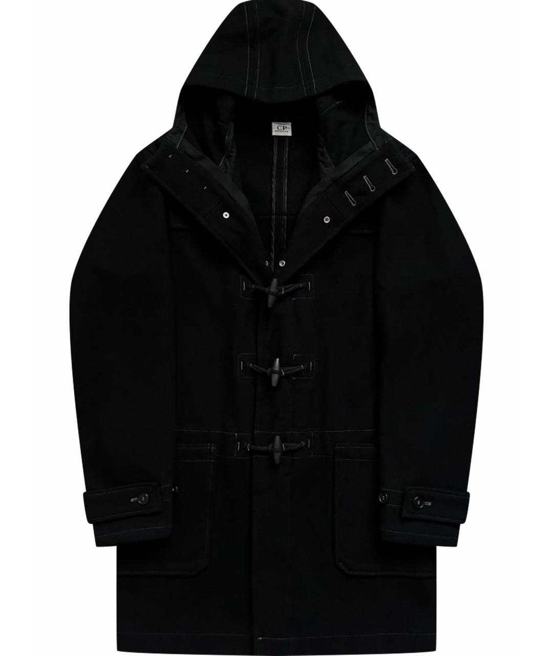 CP COMPANY Черное шерстяное пальто, фото 1