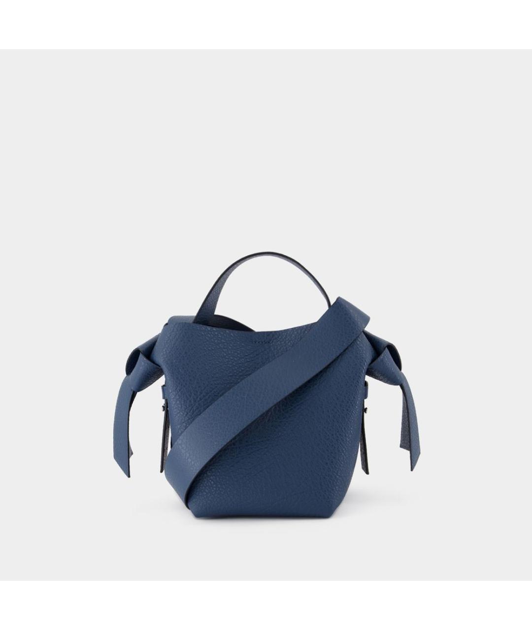 ACNE STUDIOS Синяя кожаная сумка на плечо, фото 3