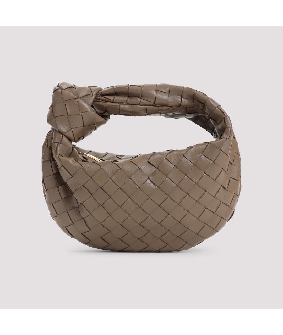 BOTTEGA VENETA Коричневая кожаная сумка с короткими ручками, фото 2