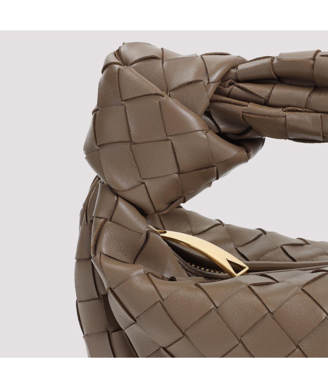 BOTTEGA VENETA Коричневая кожаная сумка с короткими ручками, фото 4