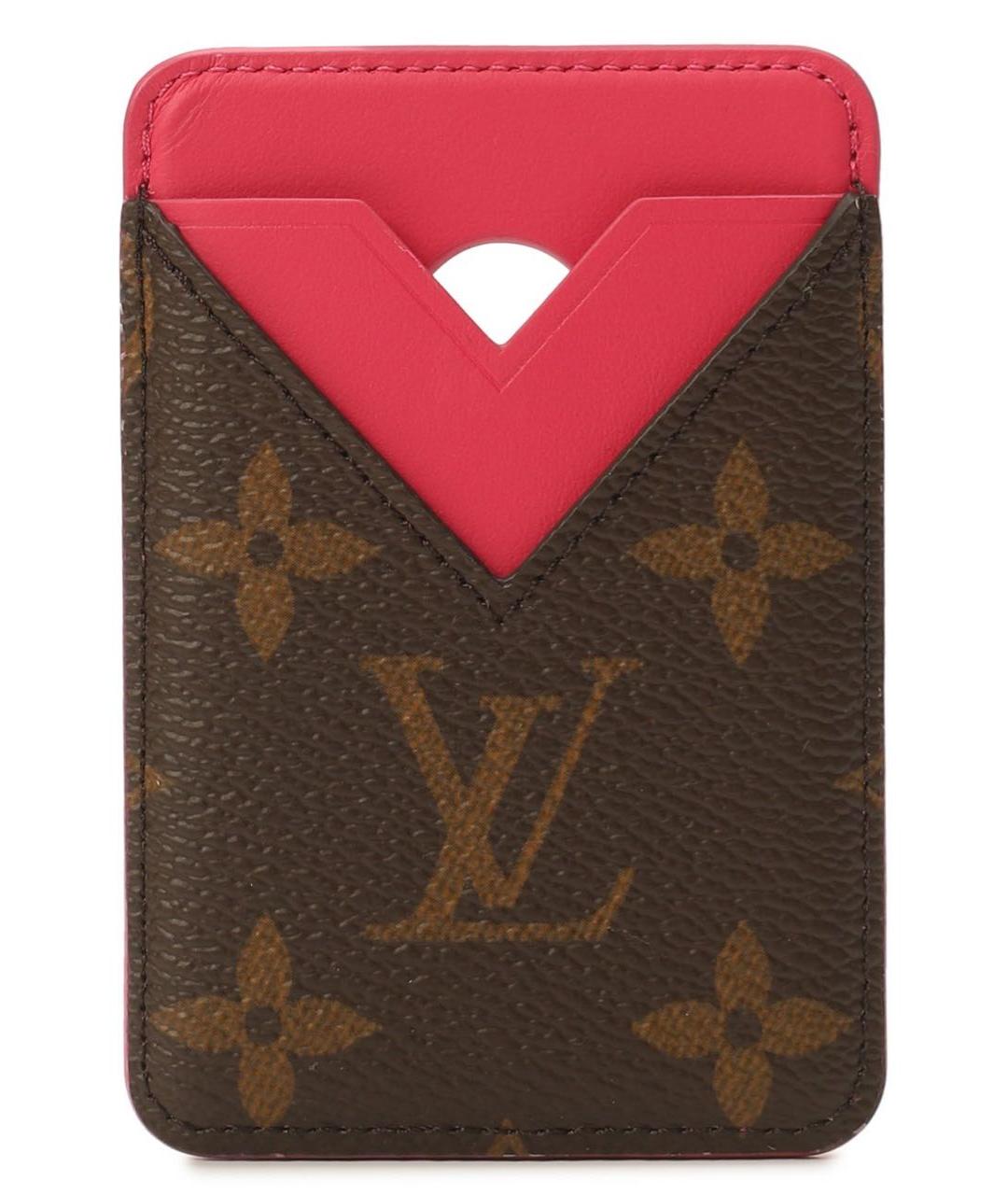 LOUIS VUITTON Розовый кожаный кардхолдер, фото 1