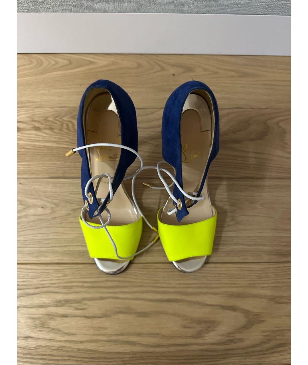 CHRISTIAN LOUBOUTIN Желтые босоножки, фото 2