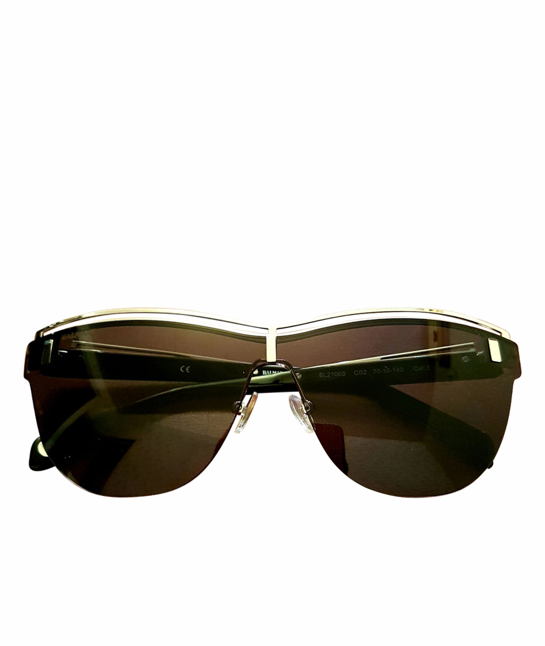 BALMAIN Черные пластиковые солнцезащитные очки, фото 1