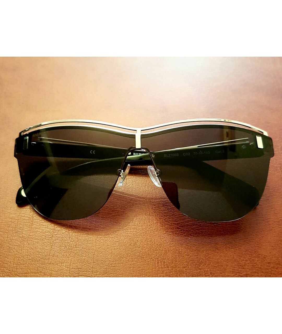 BALMAIN Черные пластиковые солнцезащитные очки, фото 8