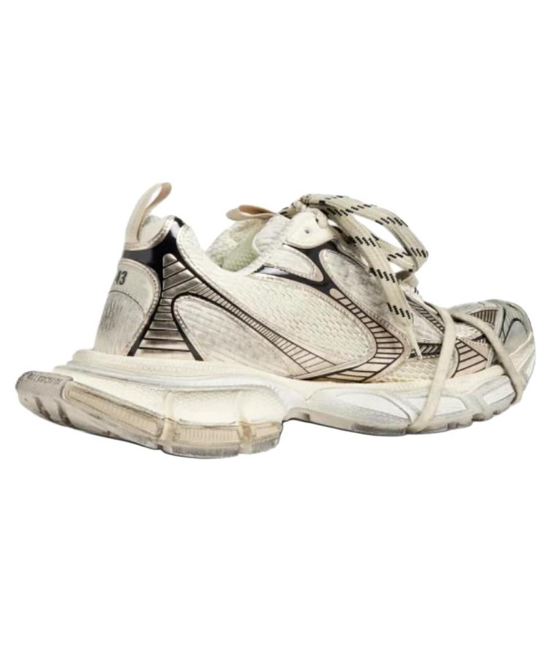 BALENCIAGA Бежевые низкие кроссовки / кеды, фото 4
