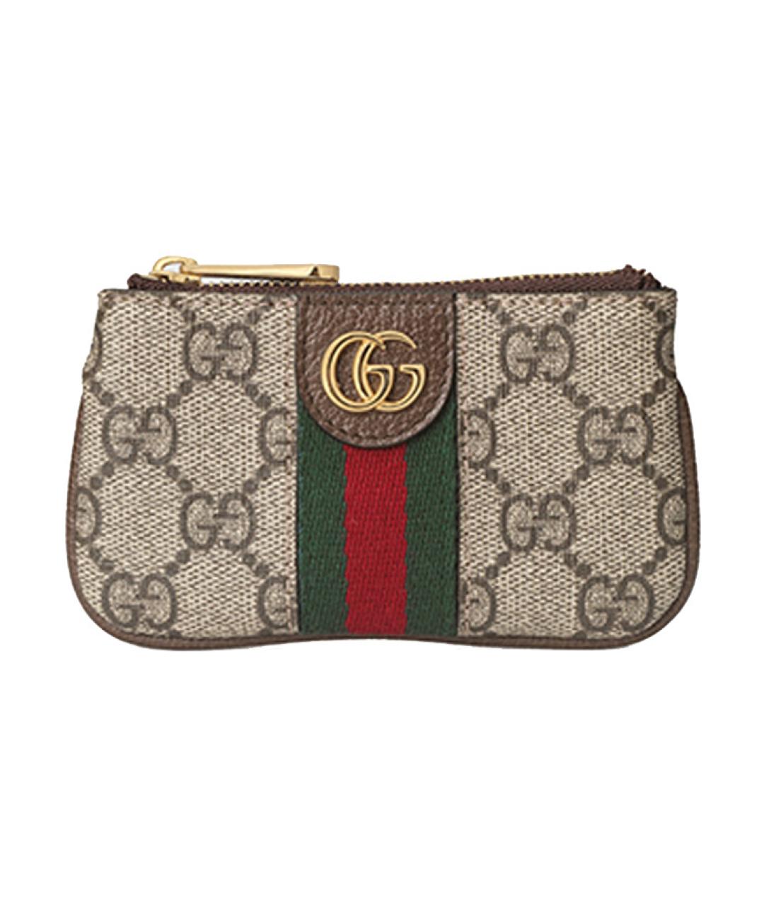 GUCCI Коричневая ключница, фото 1