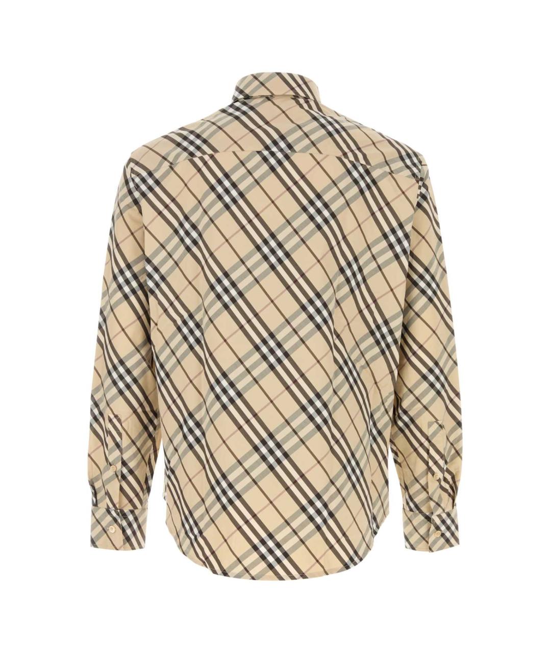 BURBERRY Бежевая хлопковая кэжуал рубашка, фото 2