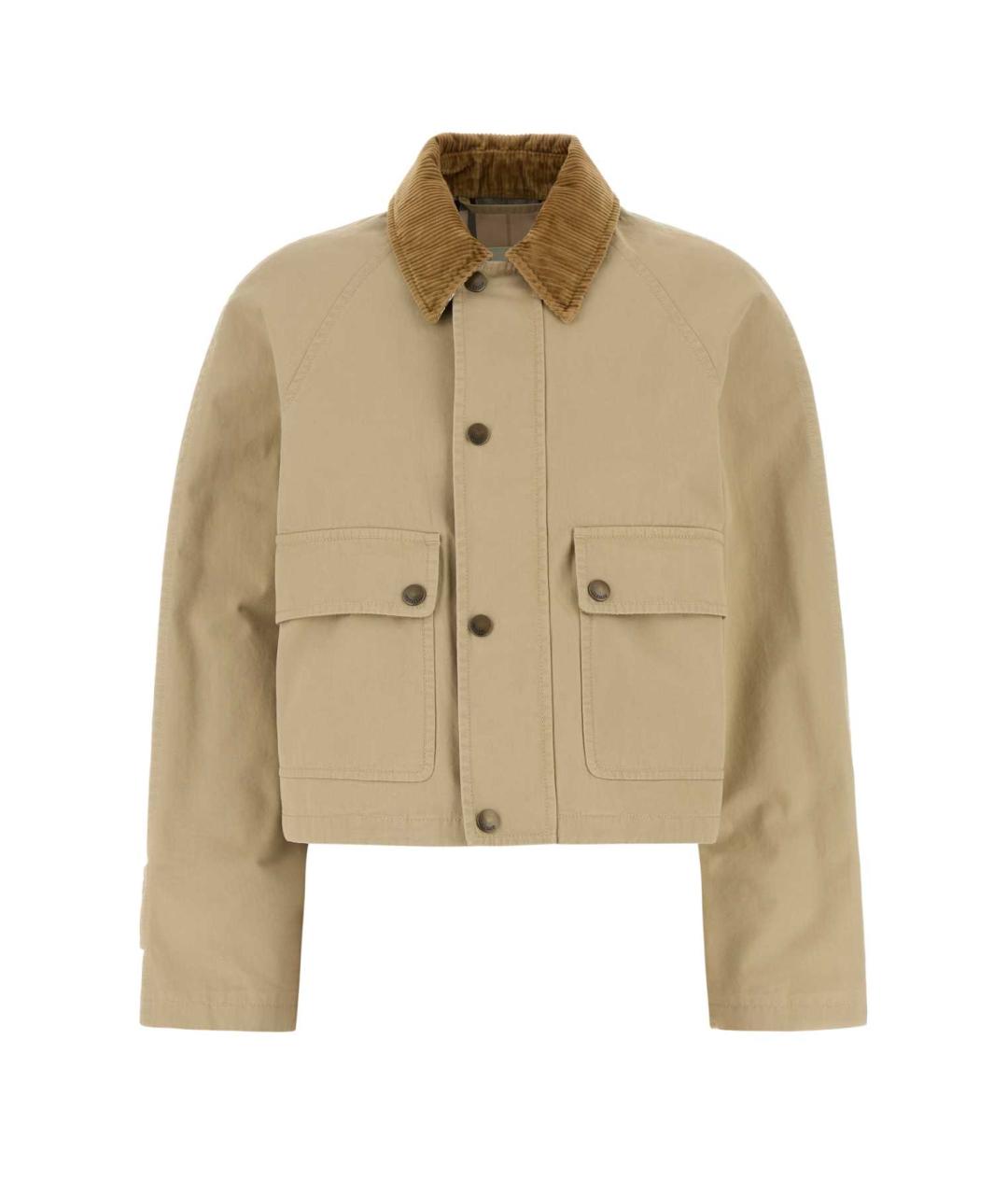 BURBERRY Бежевая хлопковая куртка, фото 1