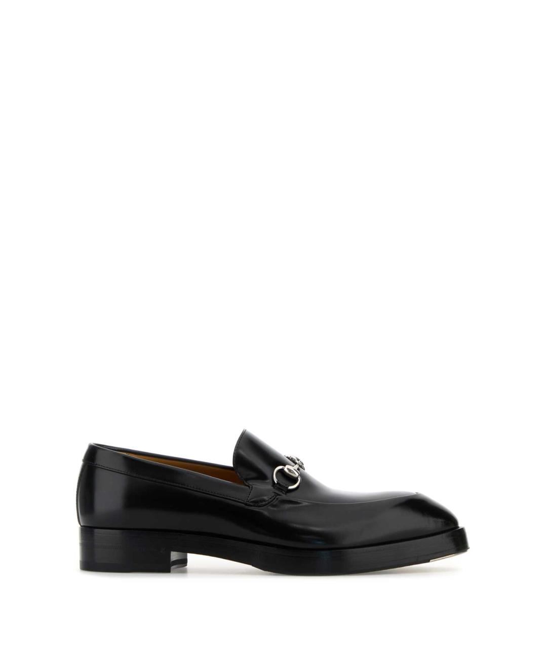GUCCI Черные кожаные лоферы, фото 1