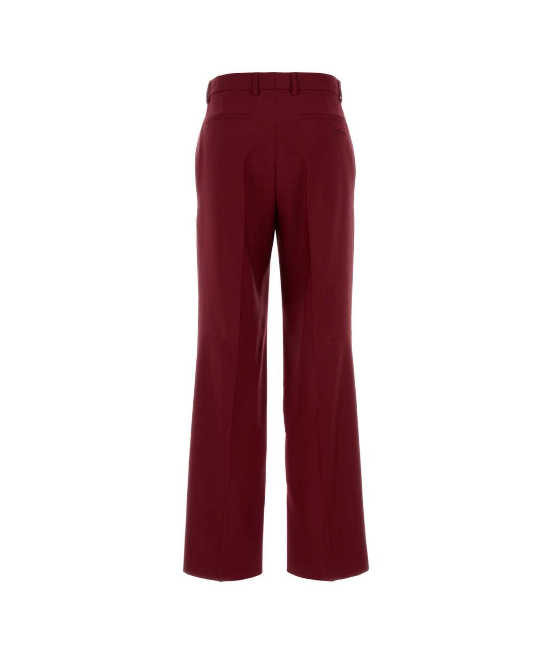 GUCCI Красные шерстяные прямые брюки, фото 2