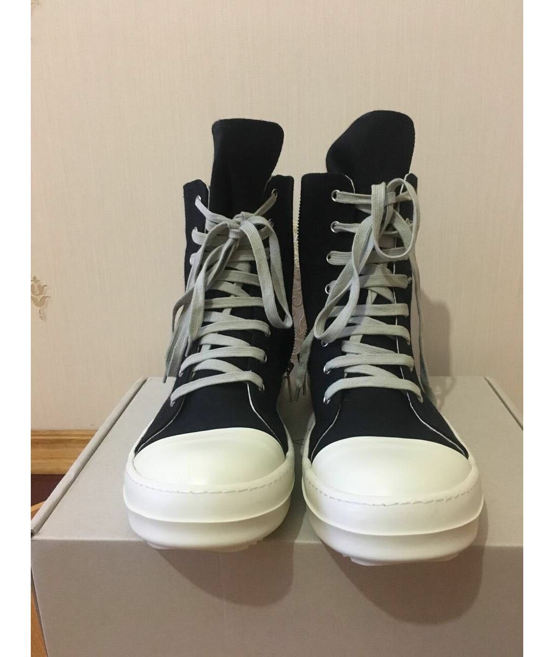 RICK OWENS DRKSHDW Черные высокие кроссовки / кеды, фото 2