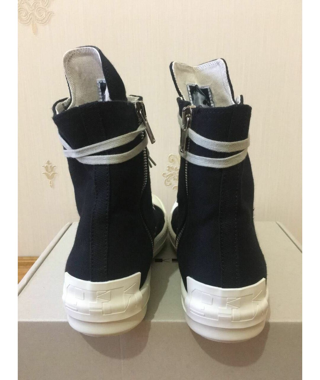 RICK OWENS DRKSHDW Черные высокие кроссовки / кеды, фото 4