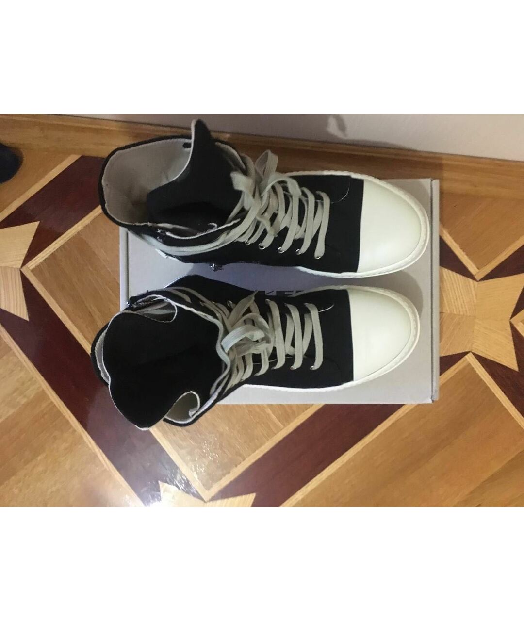 RICK OWENS DRKSHDW Черные высокие кроссовки / кеды, фото 3