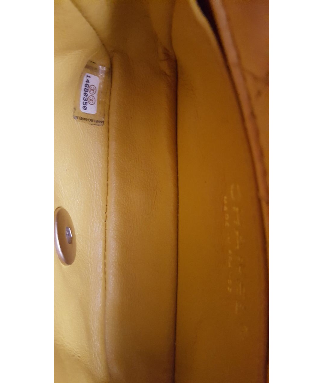 CHANEL PRE-OWNED Золотая кожаная сумка тоут, фото 3