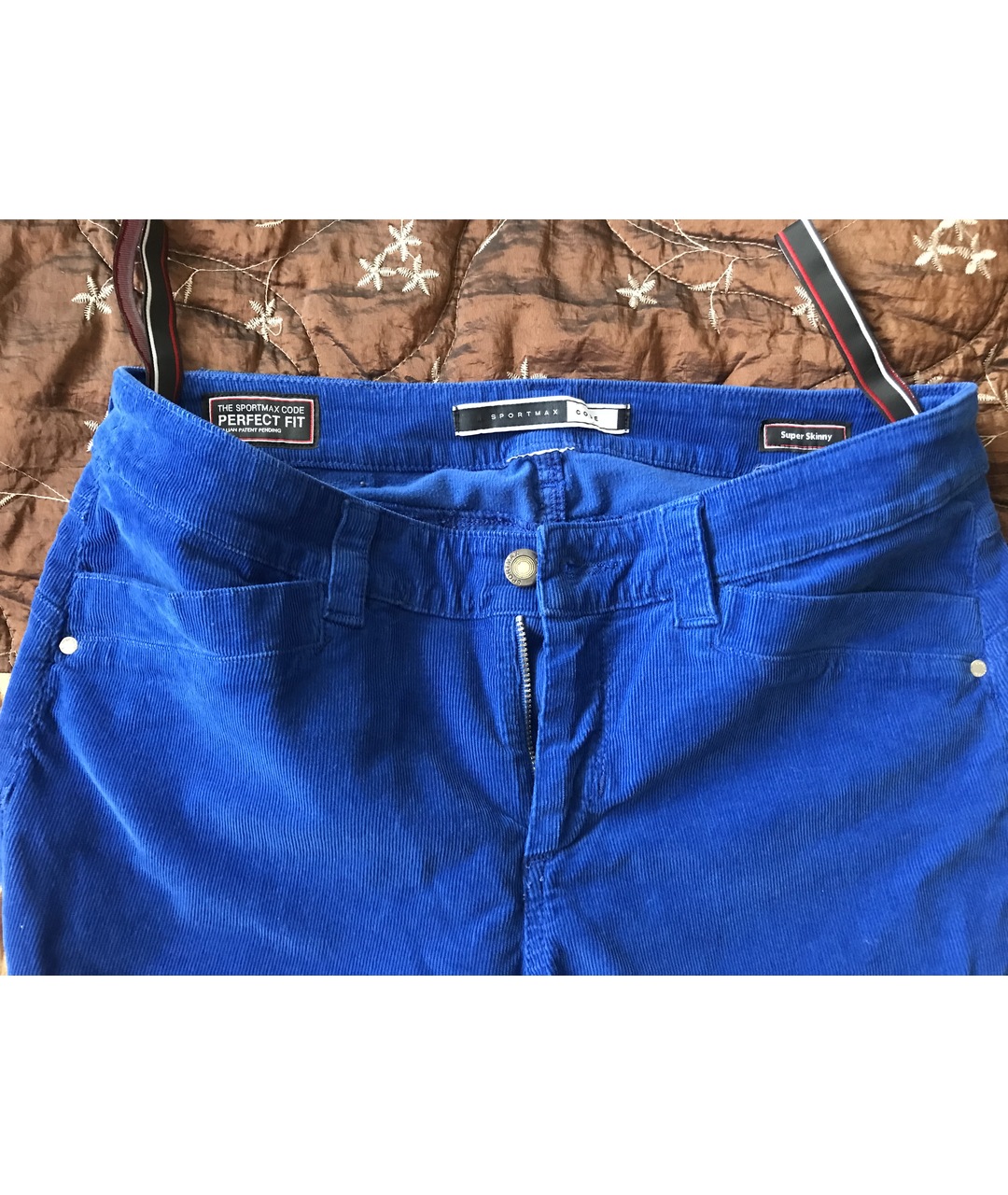 SPORT MAX CODE Синие хлопковые джинсы слим, фото 3