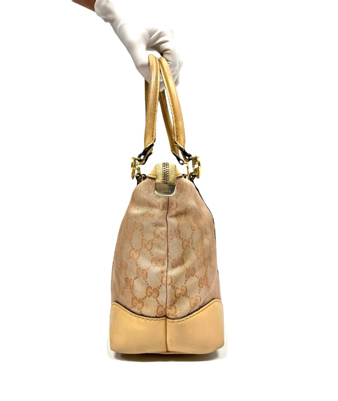 GUCCI Розовая тканевая сумка тоут, фото 4