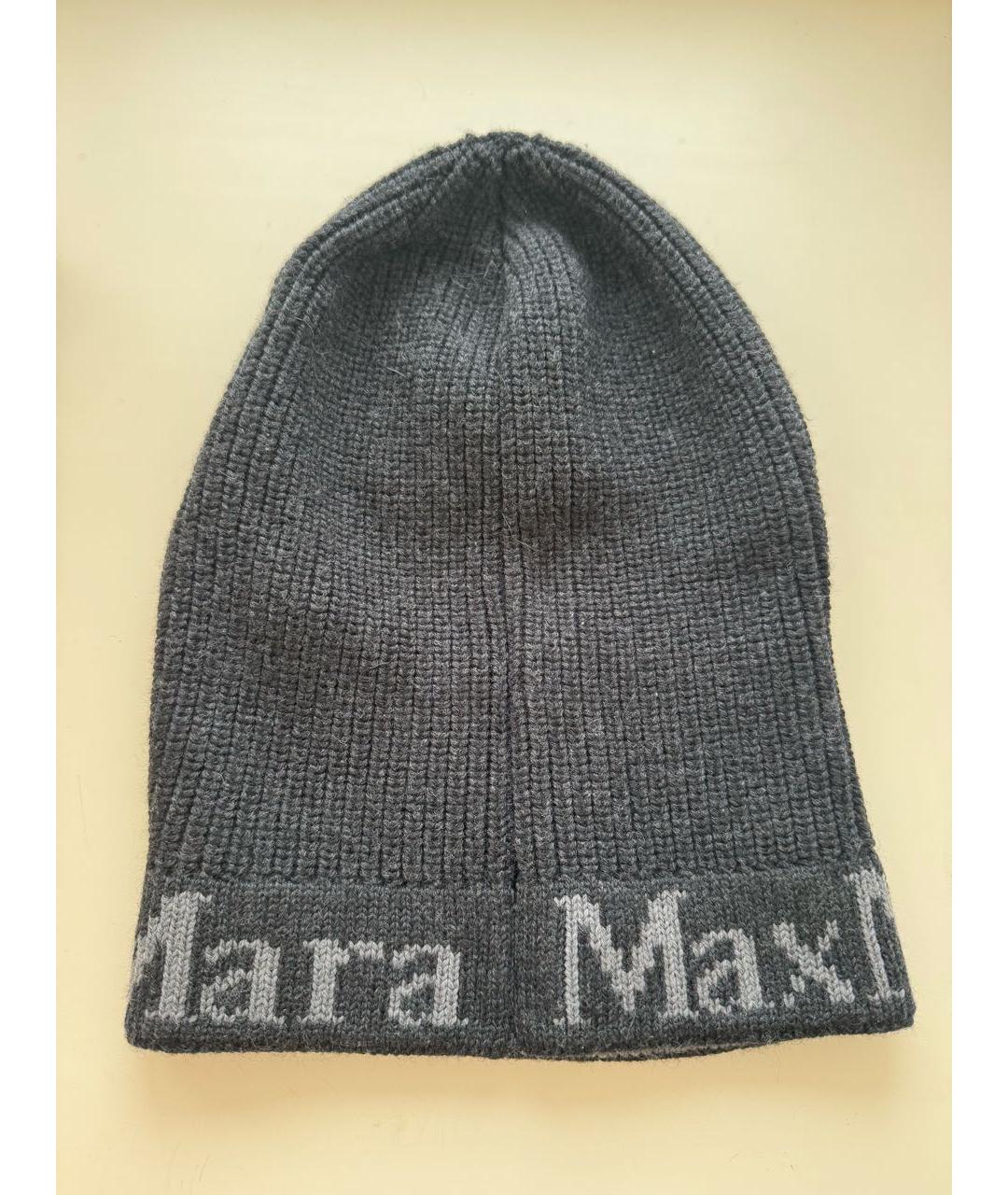 MAX MARA Черная шерстяная шапка, фото 2