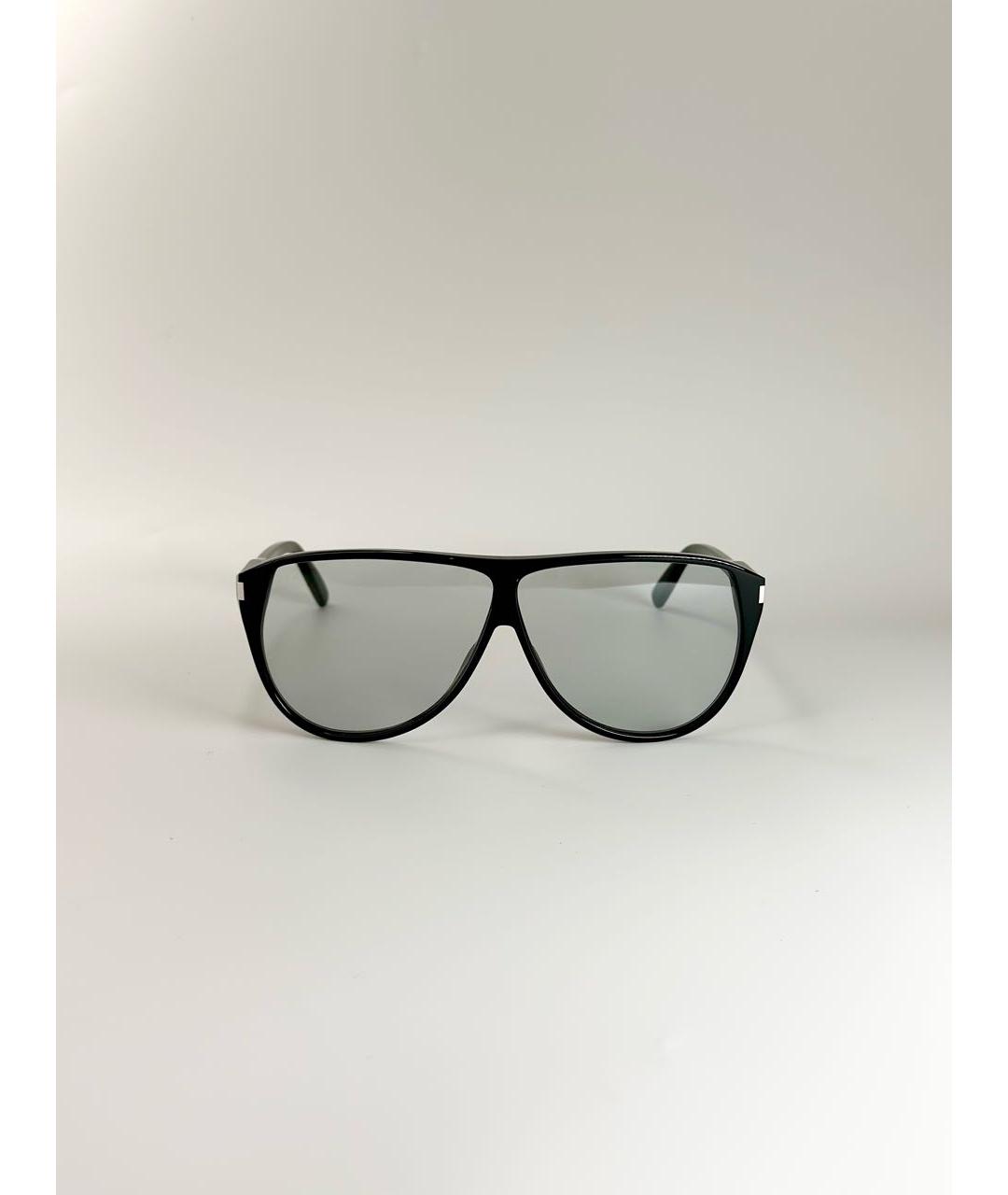SAINT LAURENT Черные пластиковые солнцезащитные очки, фото 3