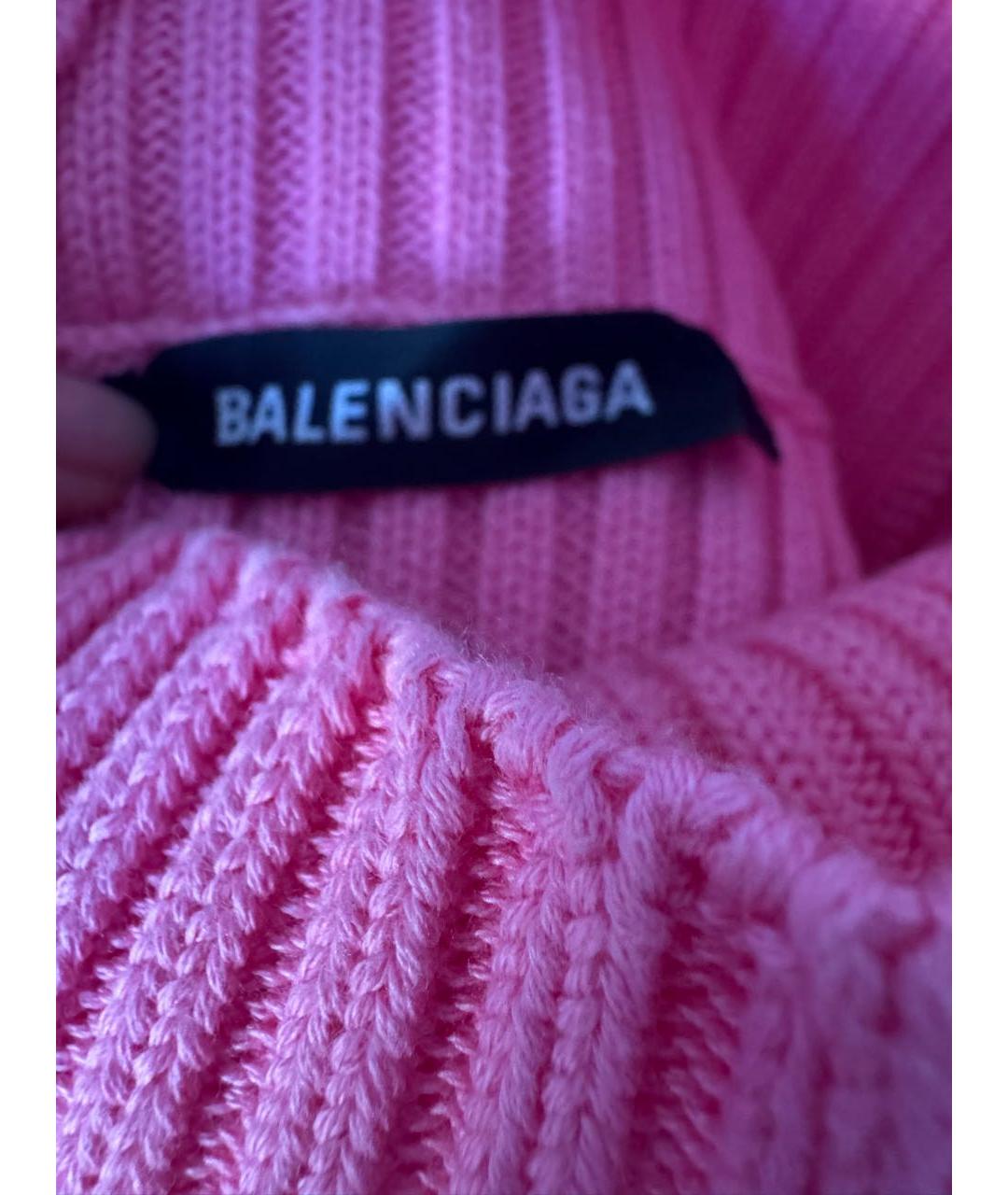 BALENCIAGA Розовая хлопковая водолазка, фото 3