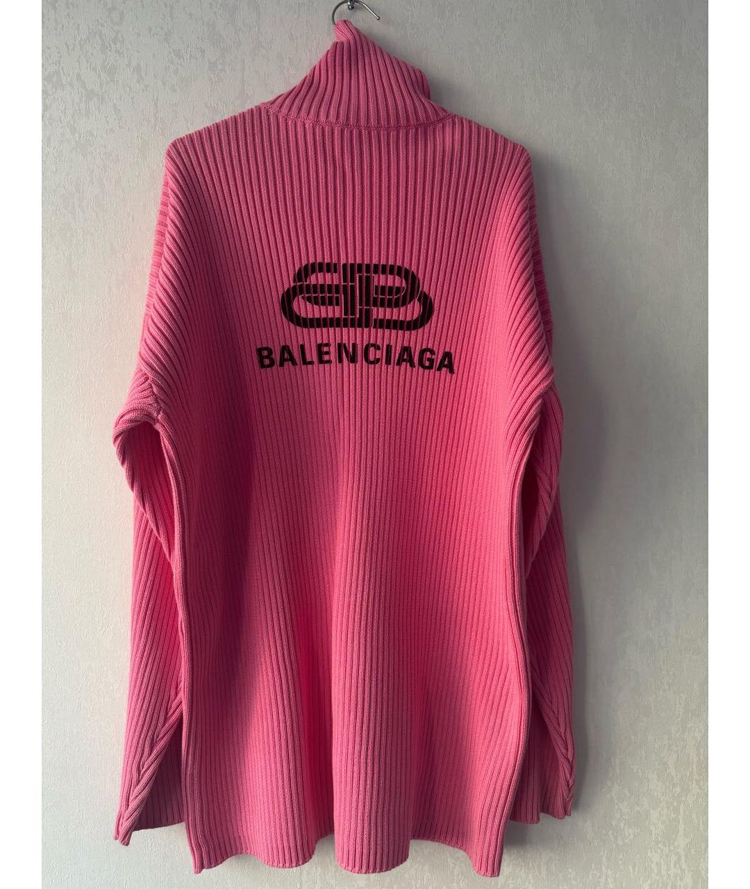 BALENCIAGA Розовая хлопковая водолазка, фото 2