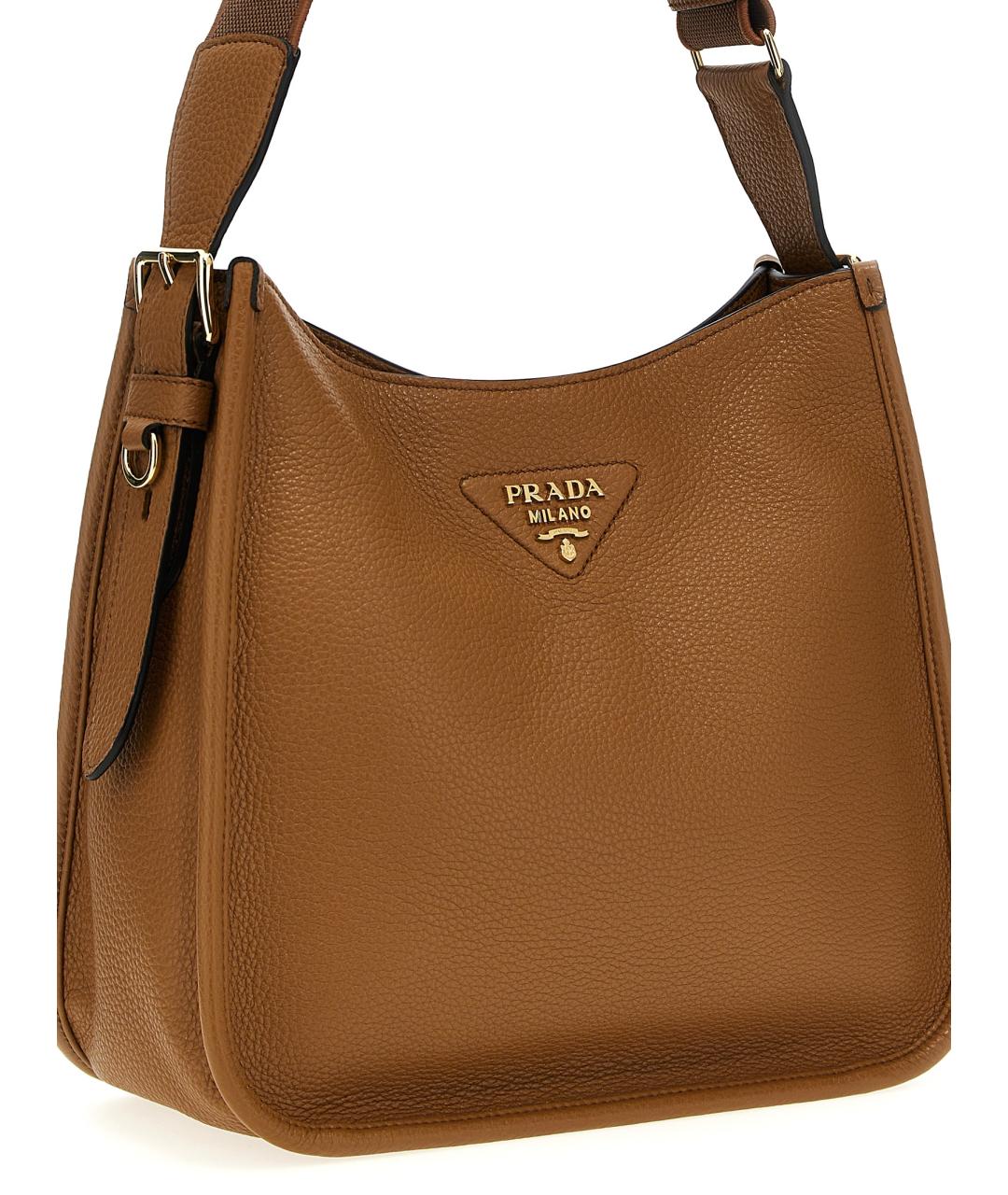 PRADA Коричневая кожаная сумка через плечо, фото 3