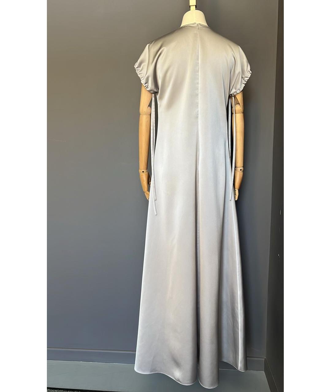 CEDRIC CHARLIER Серебряное ацетатное коктейльное платье, фото 3