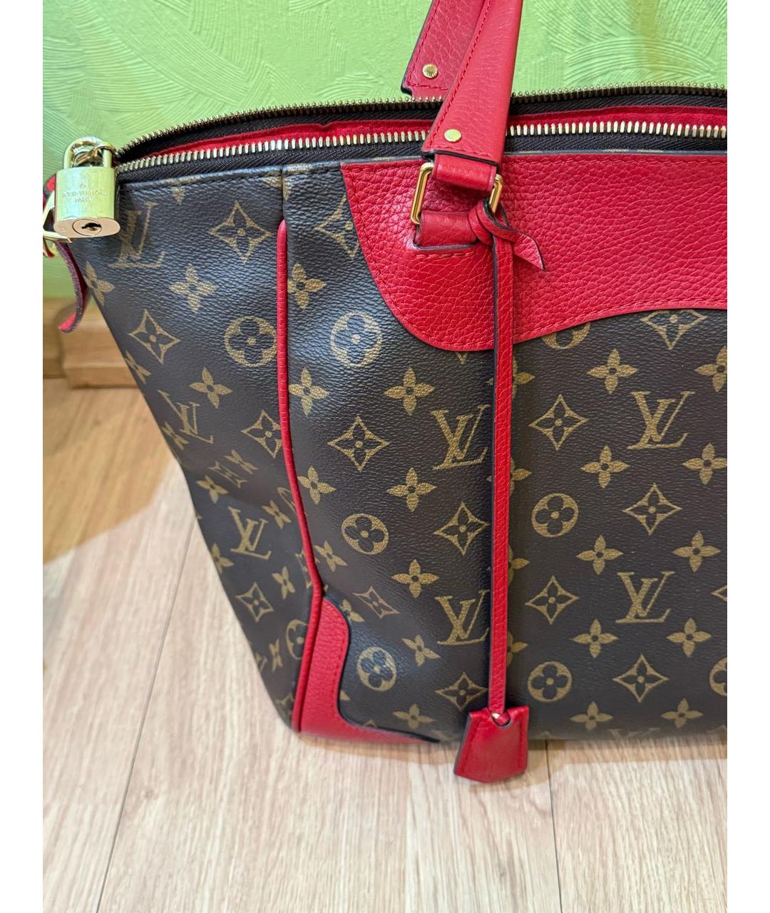 LOUIS VUITTON Красная сумка тоут, фото 5