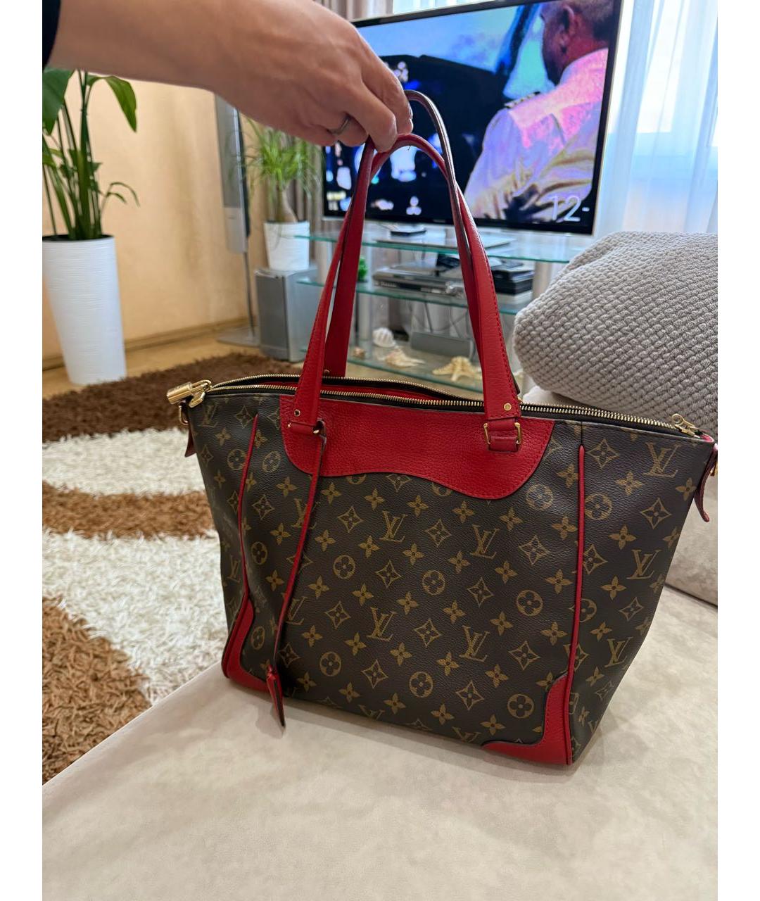 LOUIS VUITTON Красная сумка тоут, фото 6