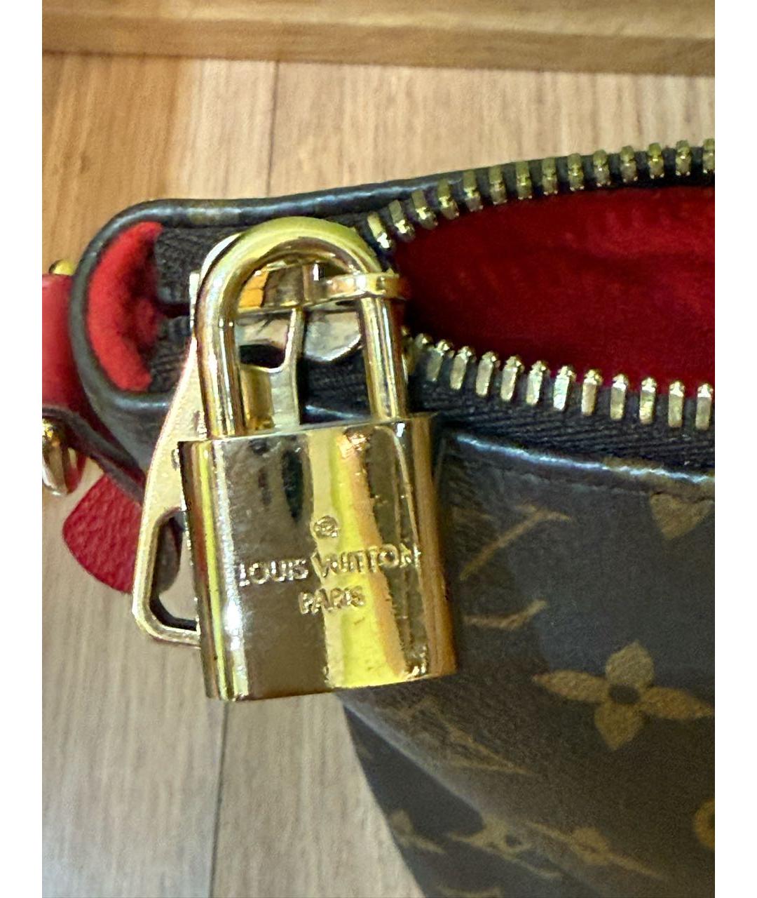 LOUIS VUITTON Красная сумка тоут, фото 4