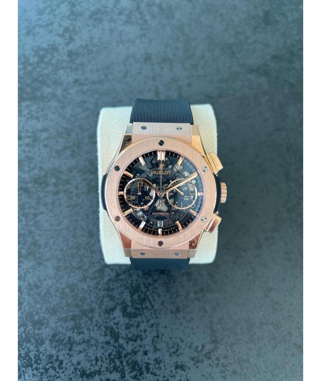 HUBLOT Черные часы из розового золота, фото 2