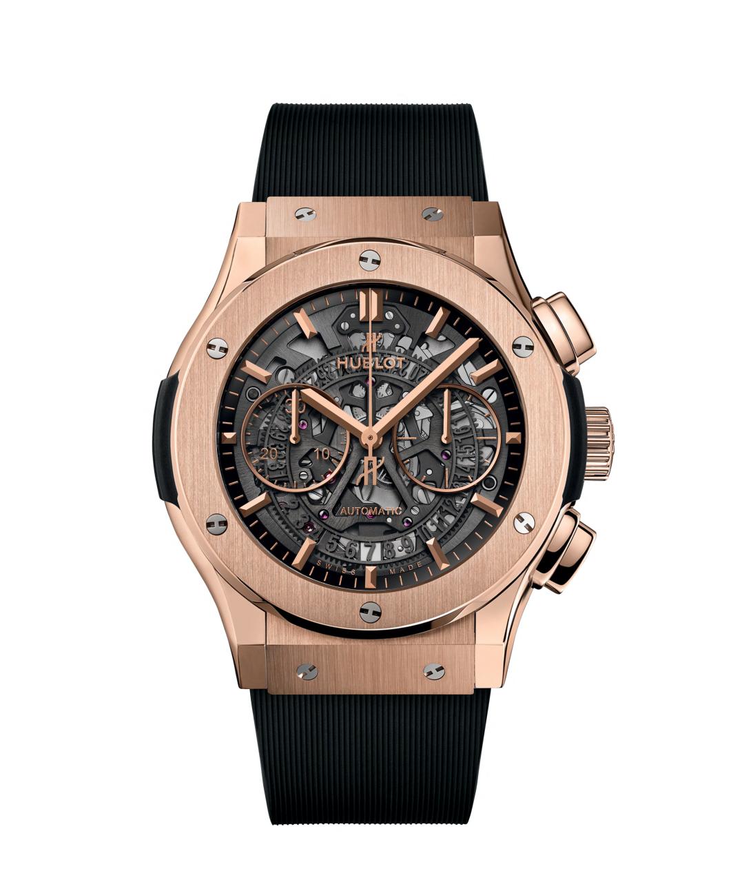 HUBLOT Черные часы из розового золота, фото 1