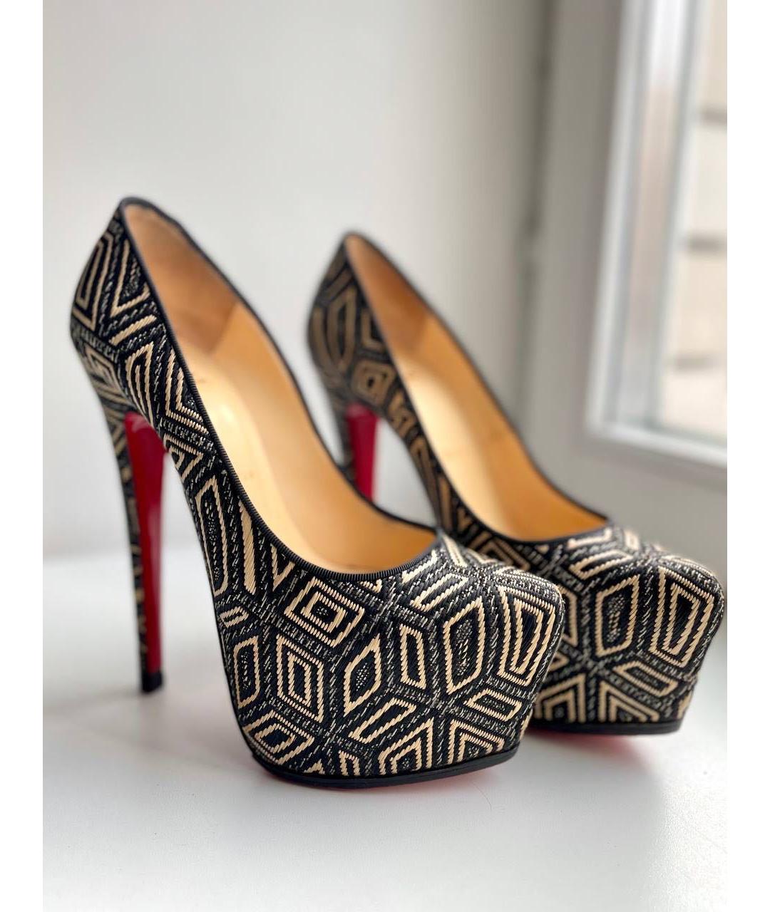 CHRISTIAN LOUBOUTIN Мульти текстильные туфли, фото 2