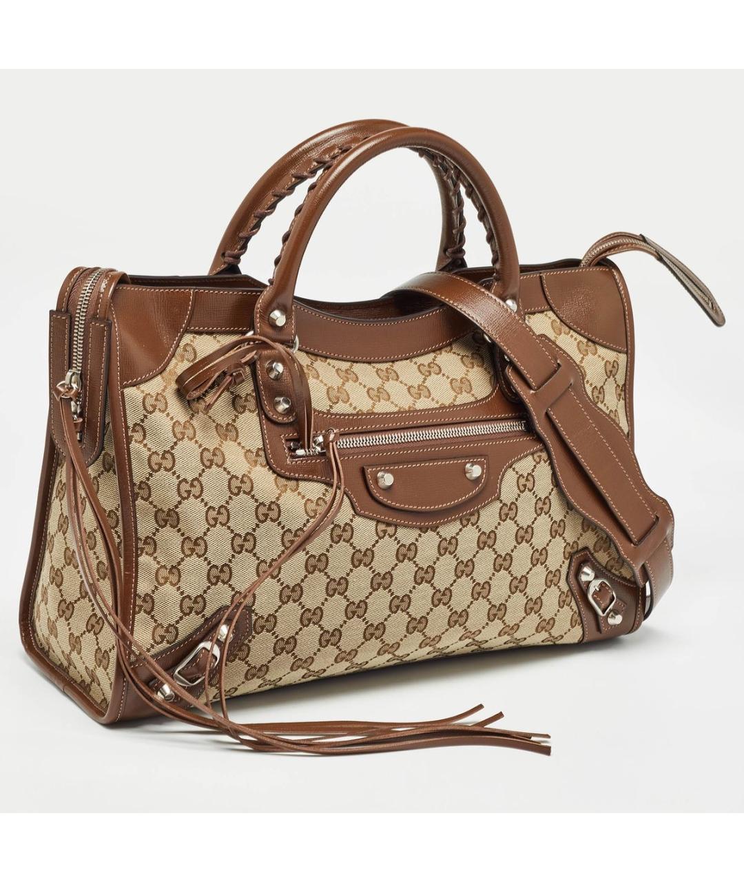 GUCCI Бежевая сумка с короткими ручками, фото 6
